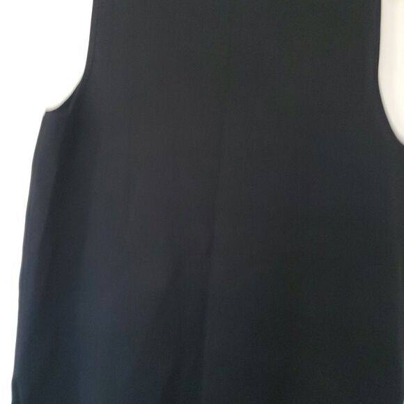 Ann Taylor Tunic Tank Top Womens XL Black Viscose Blend Round Neck Split Hem - Picture 10 of 15